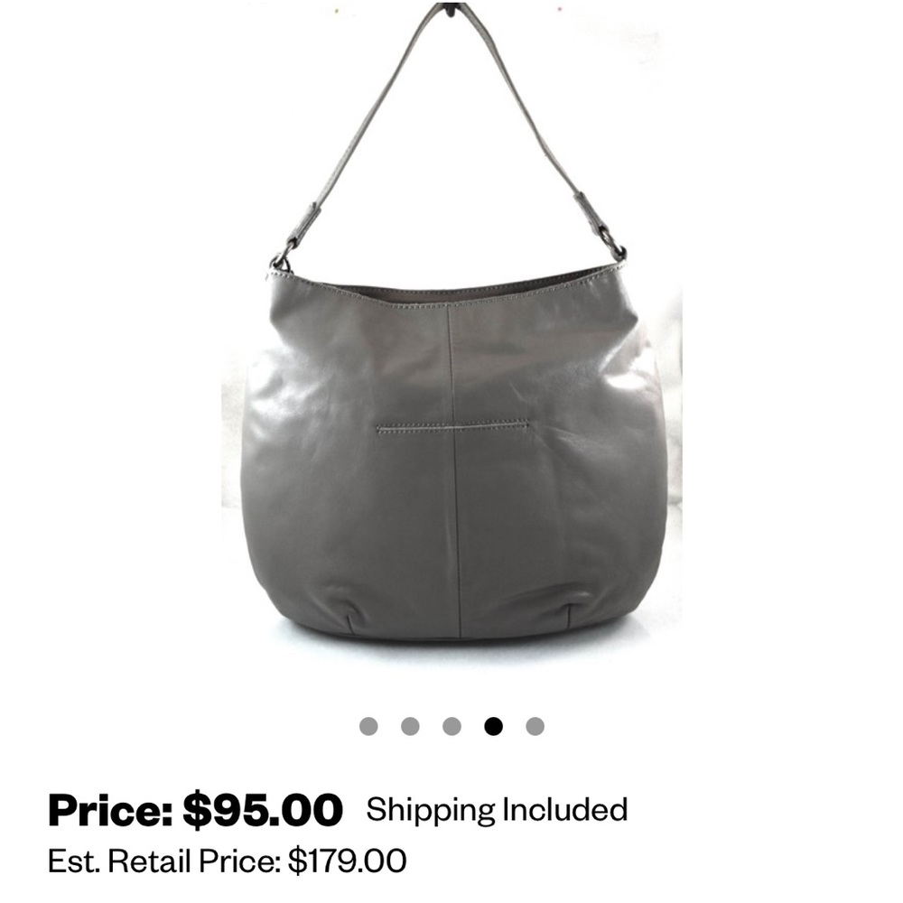 The Sak Indio Large Studded Leather Hobo grey studded bag